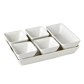 Denmark Tools for Cooks 6 pc Rectangular Ceramic Serving Set