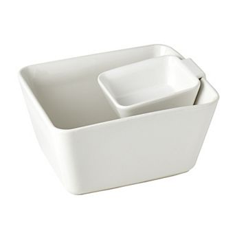 Denmark Tools for Cooks Rectangular Ceramic Chip & Dip Set