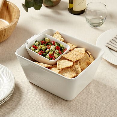 Denmark Tools for Cooks Rectangular Ceramic Chip & Dip Set