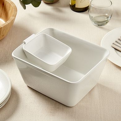 Denmark Tools for Cooks Rectangular Ceramic Chip & Dip Set