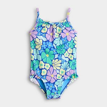 Baby & Toddler Girl Jumping Beans® Swim Tie-Front Floral Print One Piece