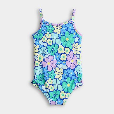 Baby & Toddler Girls Jumping Beans® Swim Tie-Front Floral Print One Piece