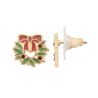 LC Lauren Conrad Gold Tone Wreath Stud Earrings