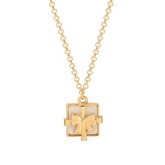LC Lauren Conrad Gold Tone Mother-Of-Pearl Pendant Necklace