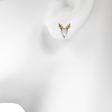 LC Lauren Conrad 5-Pair Reindeer Earring Set