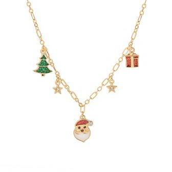 LC Lauren Conrad Christmas Charms Short Necklace