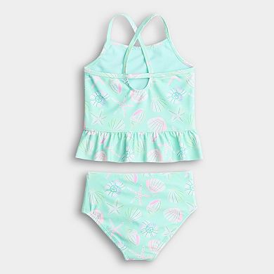 Baby & Toddler Girl Jumping Beans® Peplum Tankini Swim Set