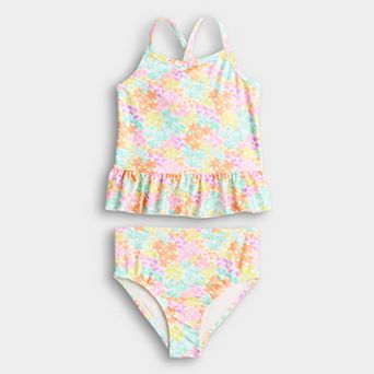Baby & Toddler Girl Jumping Beans® Peplum Tankini Swim Set