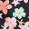 Tropical Floral Black