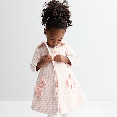 Baby & Toddler Blueberi Boulevard 2-pc. Boucle Coat & Dress Set with Satin Bows