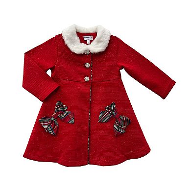 Toddler Blueberi Boulevard Plaid Tulle Dress & Faux Coat Set