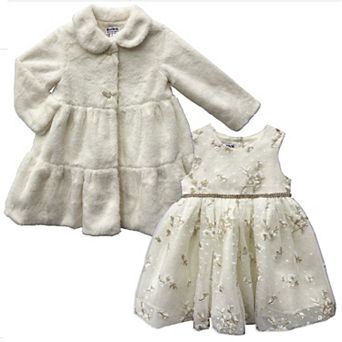 Baby & Toddler Blueberi Boulevard 2 pc Tiered Coat & Dress Set