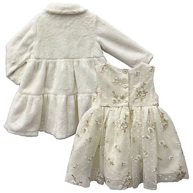 Baby & Toddler Blueberi Boulevard 2 pc Tiered Coat & Dress Set