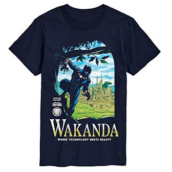 Big & Tall Marvel Black Panther Wakanda Destination Short Sleeve Graphic Tee