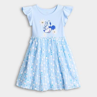 Girls 4-12 Jumping Beans Disney's Minnie Mouse Sequin Tutu Dress, Girl's, Size: 10, Blue Minnie Flower