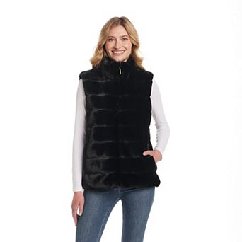 Women's Weathercast Zip Front Faux Fur Vest