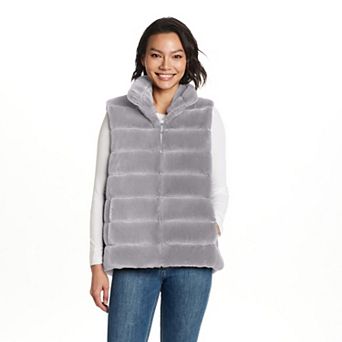 Women's Weathercast Zip Front Faux Fur Vest