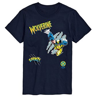 Big & Tall Marvel Wolverine Patchwork Short Sleeve Graphic Tee