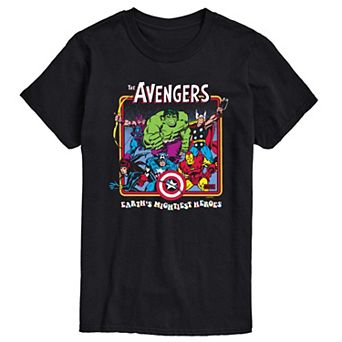 Big & Tall Marvel The Avengers Earth's Mighiest Heroes Short Sleeve Graphic Tee