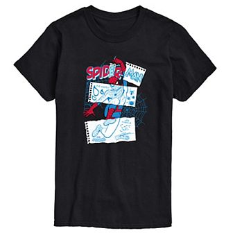 Big & Tall Marvel Your Friendly Neighborhood Spider-Man Sketch Short Sleeve Graphic Tee