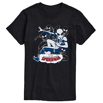 Big & Tall Marvel Your Friendly Neighborhood Spider-Man Oscorp Suit Line Art Short Sleeve Graphic Tee