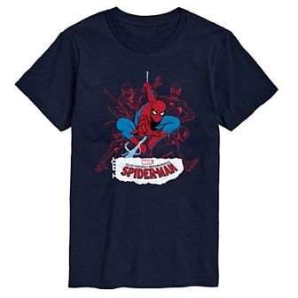 Big & Tall Marvel Your Friendly Neighborhood Spider-Man Line Art Short Sleeve Graphic Tee