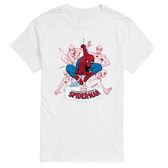 Big & Tall Marvel Your Friendly Neighborhood Spider-Man Line Art Short Sleeve Graphic Tee