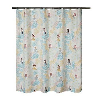 The Big One® Disney Princess Ariel, Belle, Cinderella, & Jasmine Floral Shower Curtain