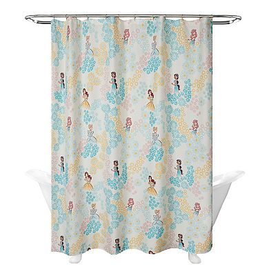 The Big One® Disney Princess Ariel, Belle, Cinderella, & Jasmine Floral Shower Curtain