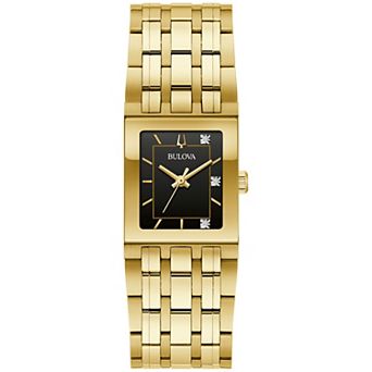 Bulova Women's Marc Anthony Gold Tone Stainless Steel Diamond Accent Bracelet Watch - 97P167