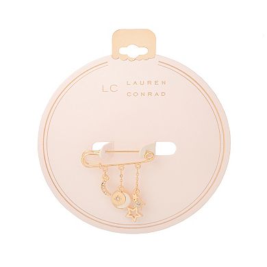 LC Lauren Conrad Celestial Safety Pin Brooch