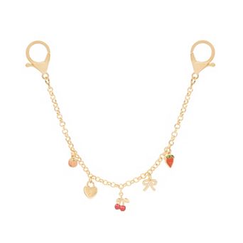 LC Lauren Conrad Gold Tone Fruit Charm Bag Chain