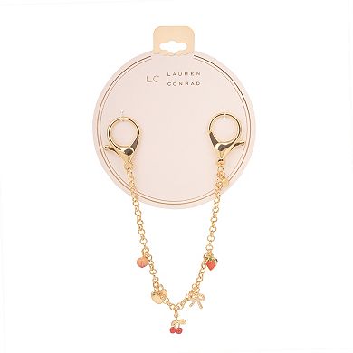 LC Lauren Conrad Gold Tone Fruit Charm Bag Chain