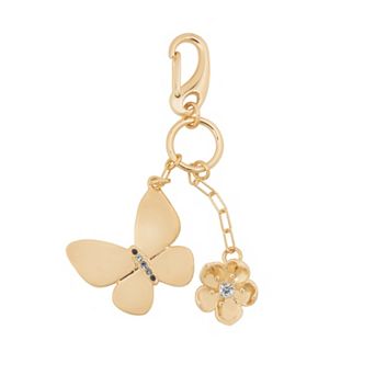 LC Lauren Conrad Butterfly & Flower Bag Charm