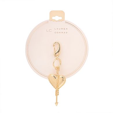 LC Lauren Conrad Gold Tone Heart & Arrow Bag Charm