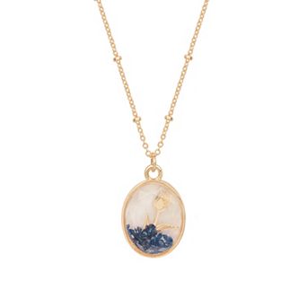 LC Lauren Conrad September Flower Birthstone Shaker Pendant Necklace