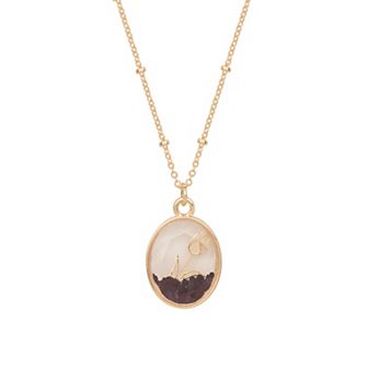 LC Lauren Conrad January Flower Birthstone Shaker Pendant Necklace