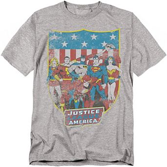 Big & Tall DC Comics Justice League American Shield Graphic Tee
