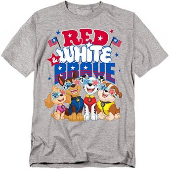 Big & Tall Paw Patrol Red, White & Brave Graphic Tee