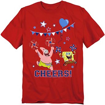 Big & Tall SpongeBob SquarePants & Patrick 4th Of July Graphic Tee