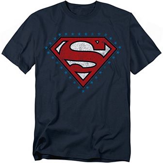 Big & Tall DC Comics Superman Distressed 4th Of July Graphic Tee