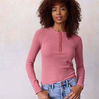 Women’s LC Lauren Conrad Button Front Henley Top