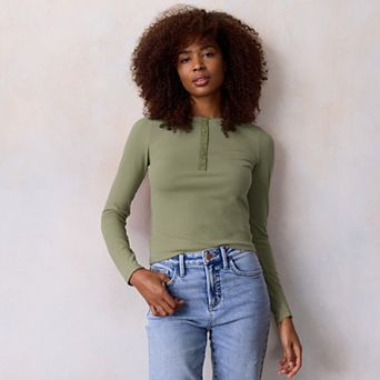 Women’s LC Lauren Conrad Button Front Henley Top