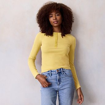 Women’s LC Lauren Conrad Button Front Henley Top