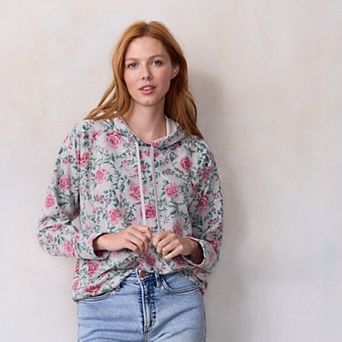 Petite LC Lauren Conrad Long Sleeve Hooded Sweatshirt