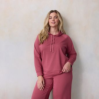Plus Size LC Lauren Conrad Long Sleeve Hooded Sweatshirt
