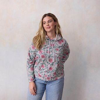 Plus Size LC Lauren Conrad Long Sleeve Hooded Sweatshirt
