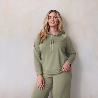 Plus Size LC Lauren Conrad Long Sleeve Hooded Sweatshirt