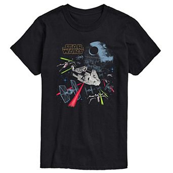 Big & Tall Star Wars Return Of The Jedi Battle Short Sleeve Graphic Tee