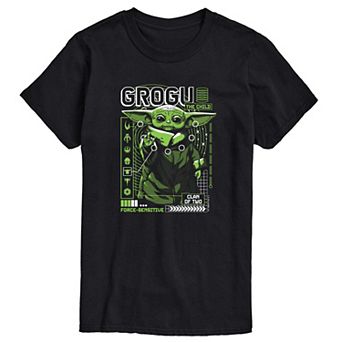 Big & Tall Star Wars The Mandalorian Grogu Digital Short Sleeve Graphic Tee